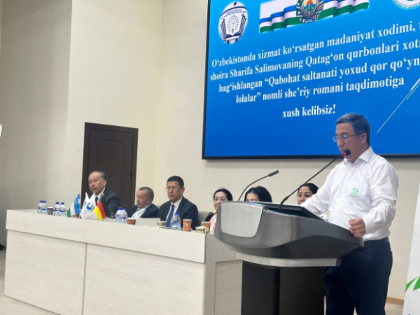 Präsentation des poetischen Romans der Dichterin Sharifa Salimova „Das Land des Bösen oder Tulpen in der Umarmung des Schnees“