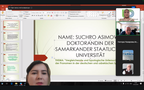 Ein Online-Wissenschaftsseminar zum Thema „Usbekisch-deutsche Wissenschaftsforschung“ wurde für junge Wissenschaftlerinnen und Wissenschaftler aus Usbekistan organisiert